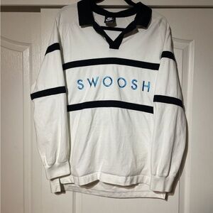 Nike Men's White and Black Sweater